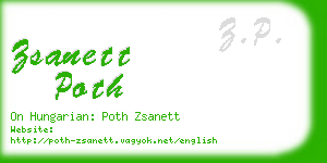 zsanett poth business card